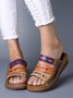 Women Casual Summer Color Comfy Wedge Sandals