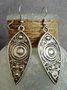 Ethnic Style Silver Distressed Earrings Everyday Vintage Jewelry