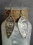 Ethnic Style Silver Distressed Earrings Everyday Vintage Jewelry