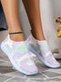 Breathable Color Block Slip On Flyknit Sneakers