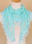 Floral Pattern Lace Triangle Scarf Women Casual Daily Holiday Accessories