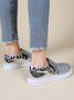 Women's Glitter Metallic Crocodile Embossed Slip On Shoes