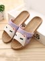 Women's Cartoon Embroidery Cat Household Slippers