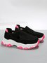 Women's Breathable Mesh Fabric Hook and Loop Walking Shoes