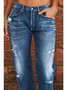 Loose Plain Casual Denim Jeans