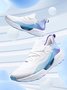 Comfortable Soft Sole Contrast Color Stitching Flying Knitting Breathable Walking Shoes