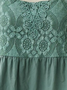 Lace Plain Casual Loose Dress