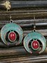 Ethnic Vintage Turquoise Necklace Earrings Set Boho Jewelry