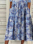 Women's Maxi Dress Floral Dress Vacation Knitted Crew Neck