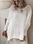 Cotton linen sunscreen breathable holiday tunic top