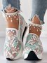 Floral Embroidery Breathable Sheer Mesh Sneakers