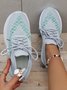 Breathable Color Block Slip On Sports Flyknit Sneakers