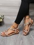 Casual Vacation Soft Comfortable Woven Hollow Sandals