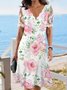 Lace Floral Vacation Regular Fit Dress