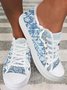 Comfort Blue Printed Canvas Shoes