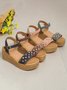 Vintage Pearl Woven Wedge Platform Sandals