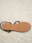 Rhinestone Strap Flat Sandals