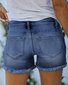 Regular Fit Denim Plain Casual Denim Shorts