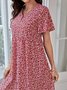 Women's summer short sleeved floral dress