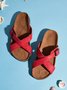 Women's Casual Criss Cross Strap Footbed Slide Sandals