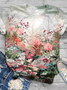 Vacation Floral Loose Crew Neck T-Shirt