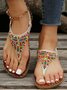 Colorful Beaded Bohemian Beach Flip Sandals
