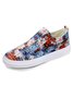 Casual Multicolor Fireworks Printed Slip On Canvas Shoes