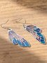 Urban Fashion Colorful Butterfly Wings Earrings Casual Vacation Jewelry