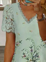 Women's Maxi Dress Floral Vacation Dress Regular Fit V Neck