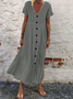 Women's Maxi Dress Plain Dress Summer Casual V neck Lightweight Fit H-Line