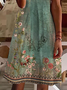 Women's Midi Dress Asymmetrical Dress Loose Floral Casual