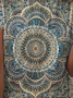 Crew Neck T-Shirt for Women Knitted Ethnic Pattern Tops Brown