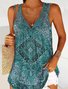 Women's Casual Tank Top  Ethnic Crew Neck Knitted Sleeveless Top