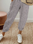 Striped Casual Loose Cotton Pants