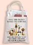 Women's Dog Lover People think I’m Crazy Because I Talk To My Dogs Shopping Tote