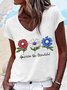 Women's America the Beautiful Daisies Casual T-Shirt
