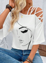 Loose Casual Abstract Graphic T-Shirt