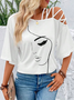 Loose Casual Abstract Graphic T-Shirt