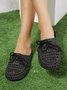 Women Lace Up Hollow Out Waterproof Beach Mules