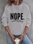 Text Letters Loose Sweatshirt