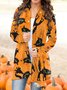 Halloween Party Printing Knitted Kimono