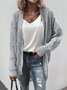 Loose Plain Others Casual Cardigan
