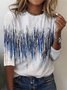 Abstract Crew Neck Casual T-Shirt