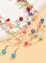Crystal Earrings Imitation Pearl Turquoise Layer Sets