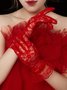Bridal Wedding Date Party Halloween Lace Mesh Gloves