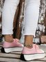 Women Minimalist Lace-Up Platform Canvas Shoes
