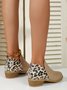 Women Leopard Panel Chelsea Boots
