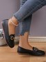 Women Urban Metal Decor Comfy Loafers
