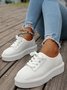 Casual Lace-Up Decor Breathable Mesh Fabric Skate Shoes