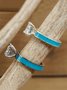 Rhinestone Imitation Blue Turquoise Ring Sets